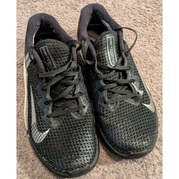 Nike Metcon 6 Black Metallic Silver AT3160-010 Women's 8.5 - Picture 3 of 5